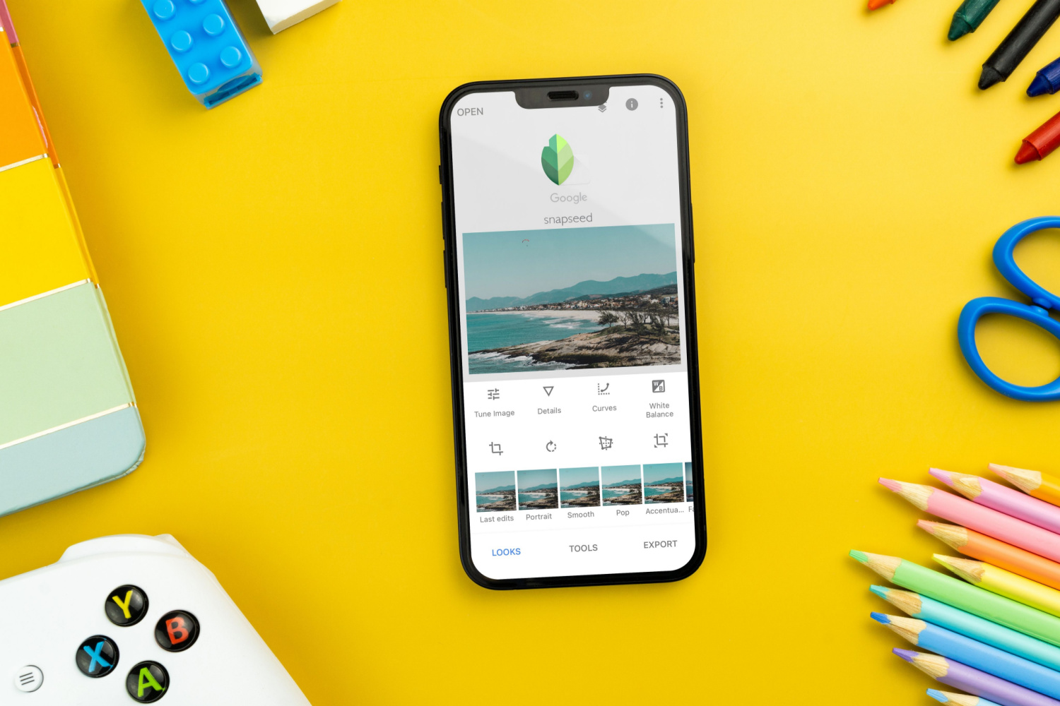 Appen Snapseed för bildbehandling i mobilen.
