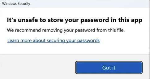 Unsafe password