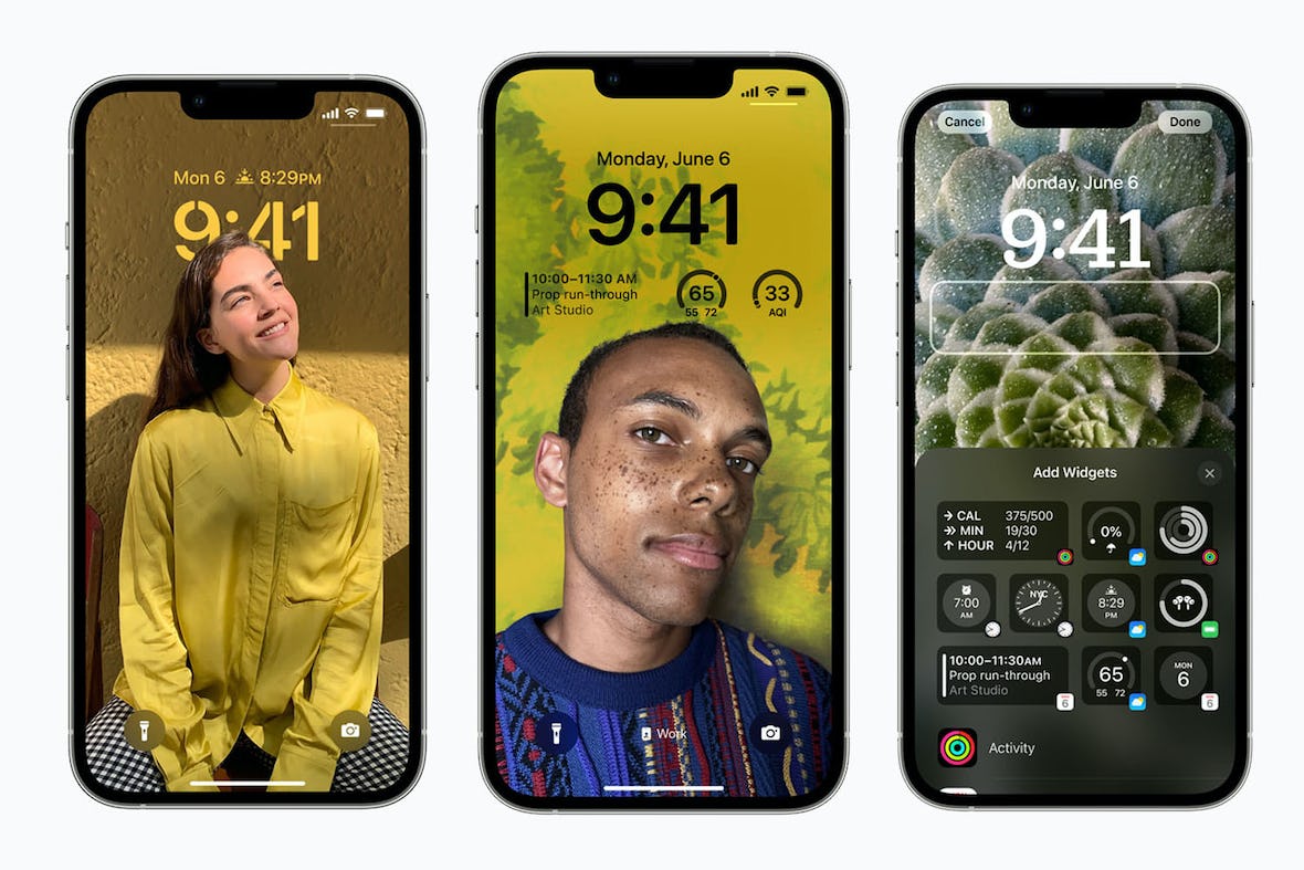 Låseskærmen har fået et løft i iOS 16