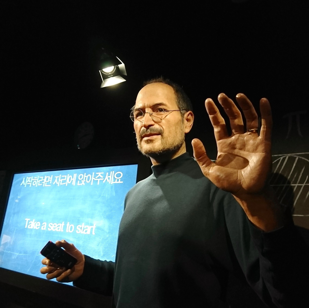 Steve Jobs til præsentation af et nyt Apple-produkt