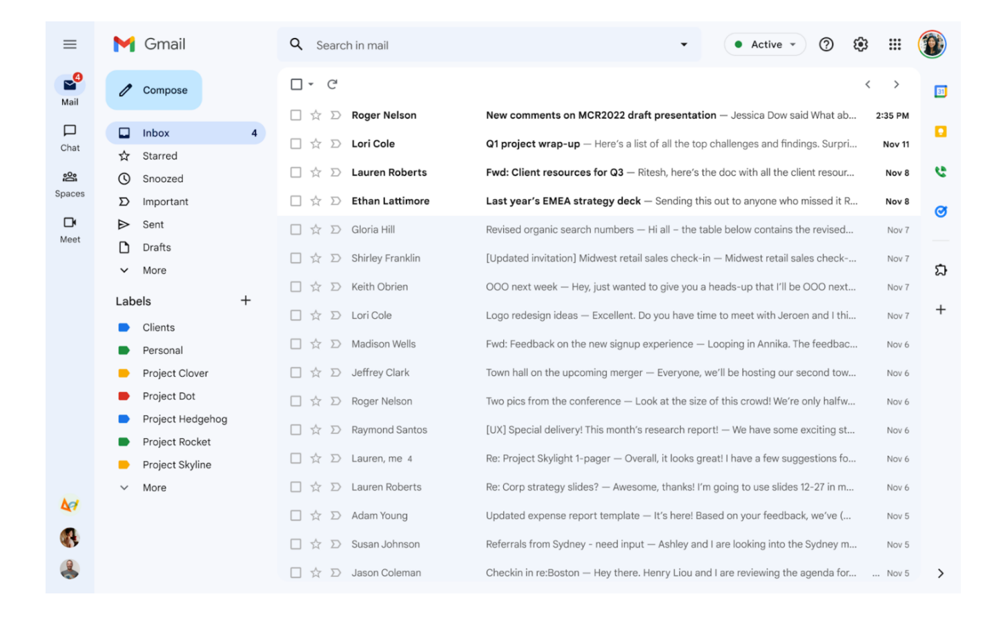 I det opdaterede design finder du en værktøjsbjælke både i højre og venstre side.