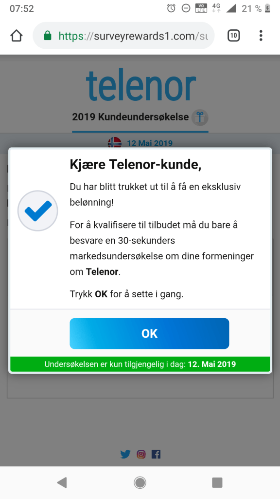 Smishing eller sms-svindel forkledd som konkurranse.