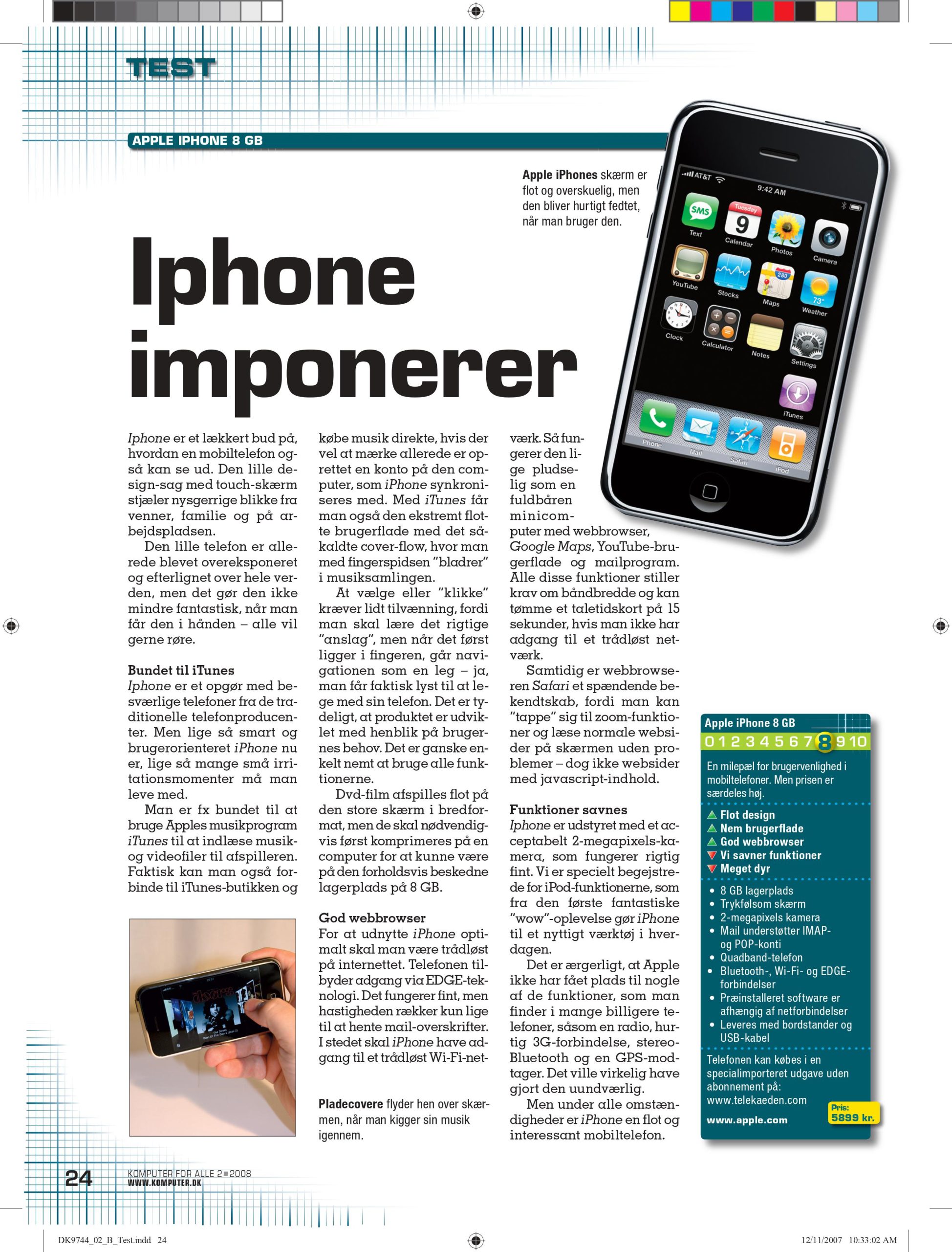 Komputer for alles test af den første iPhone.