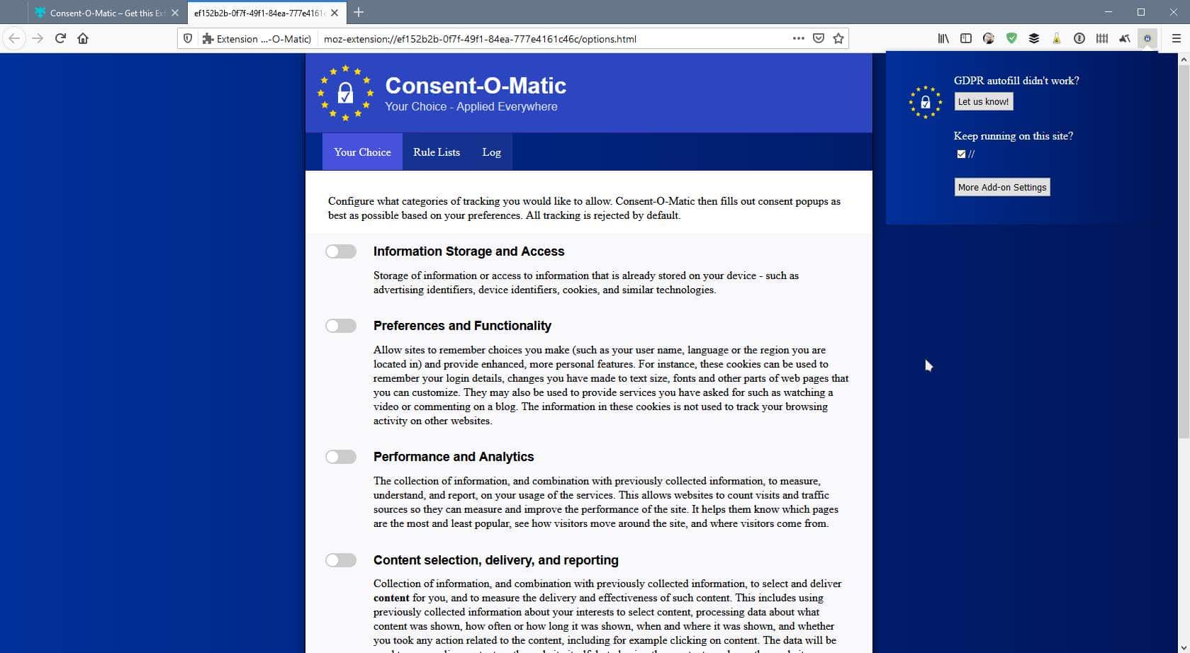 Accepter cookies nemt med Consent-O-Matic