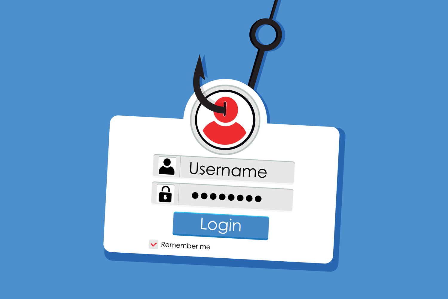 Phishing på sociale medier.