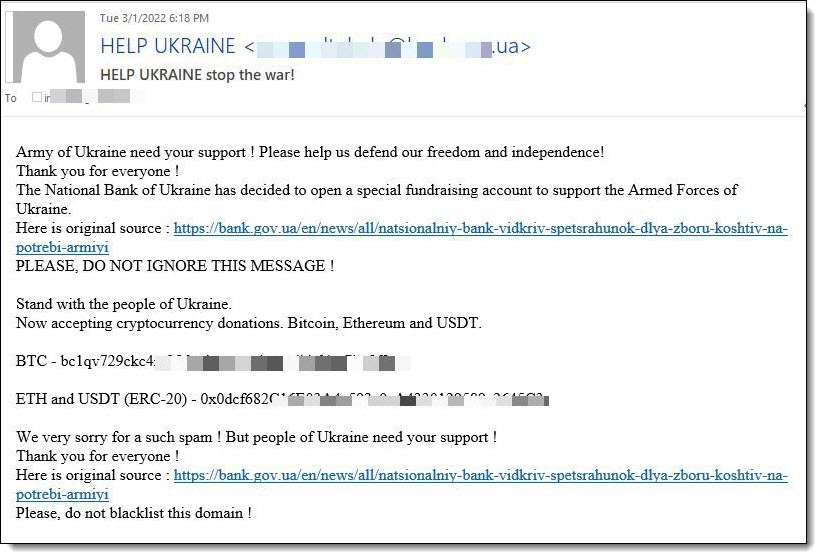 Exempel på falsk insamling till Ukraina – välgörenhetsbedrägeri