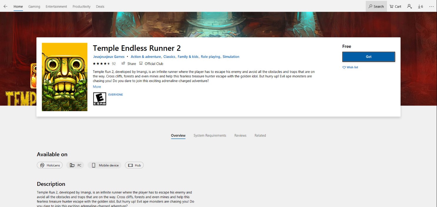 Pas på denne app i Microsoft Store