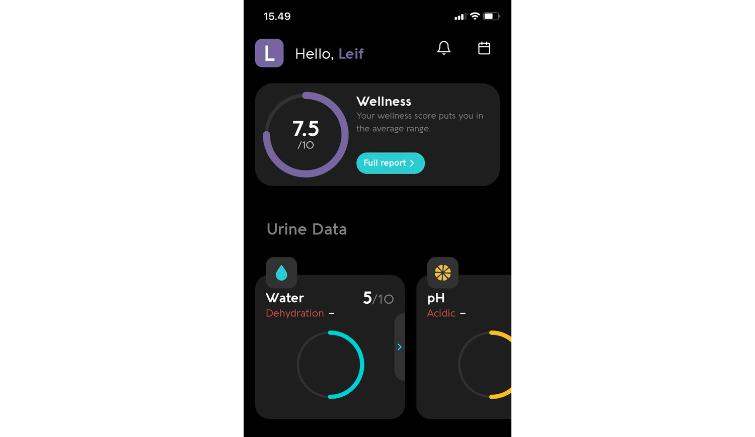 Testitulokset Vivoo-sovelluksessa.