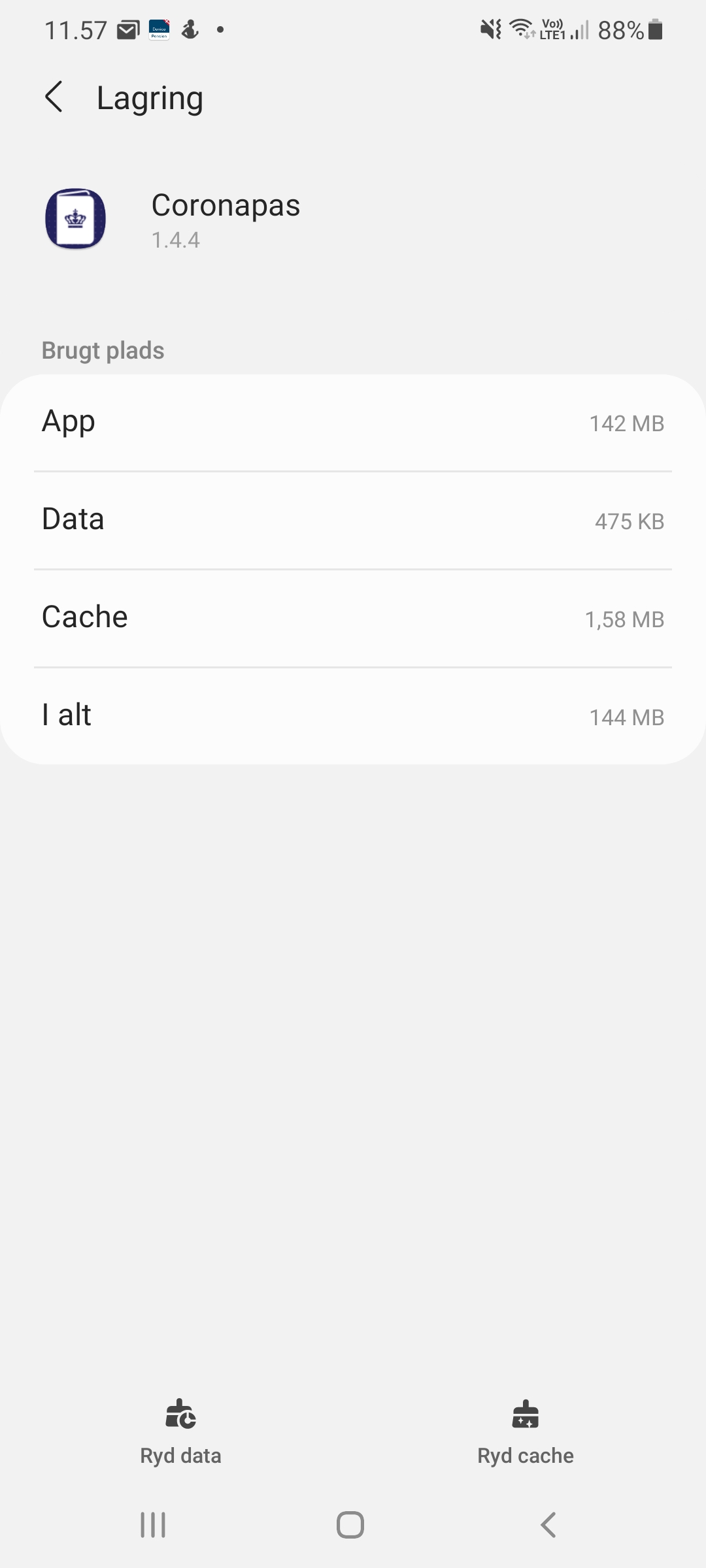 Cornapas app på Android
