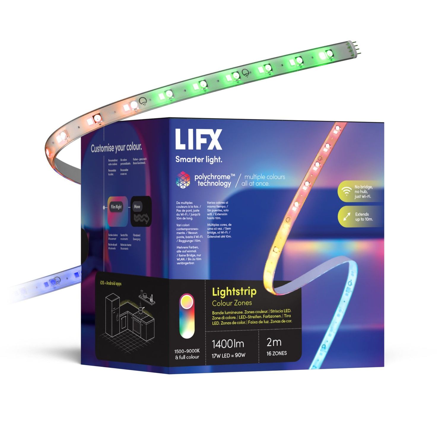 Kulørt lys fra LIFX Lightstrip.