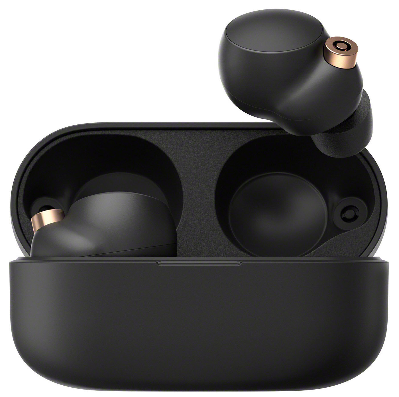 Sony WF-1000XM4 i laddningsfodral.