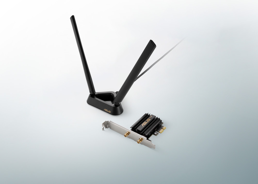 PCE-AXE58BT ger dig blixtsnabb Wi-Fi 6E på datorn.