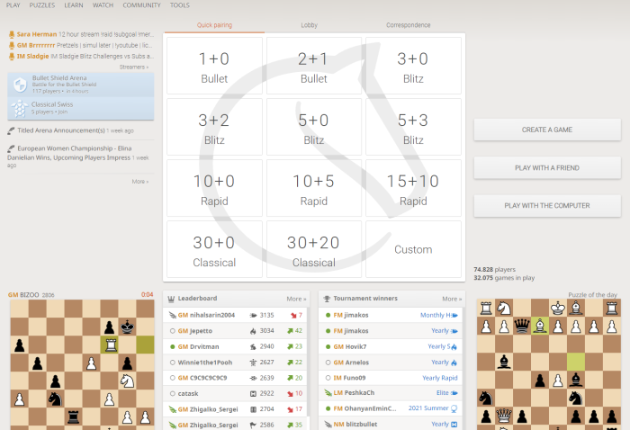 Opi pelaamaan shakkia verkossa