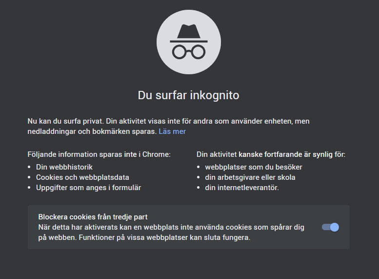 Inkognito Google Crome