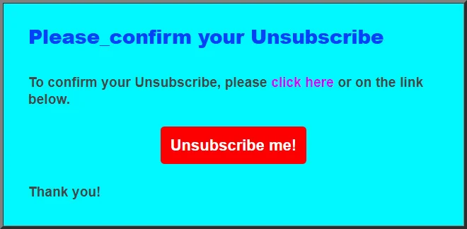 Klik aldrig unsubscribe i en spammail