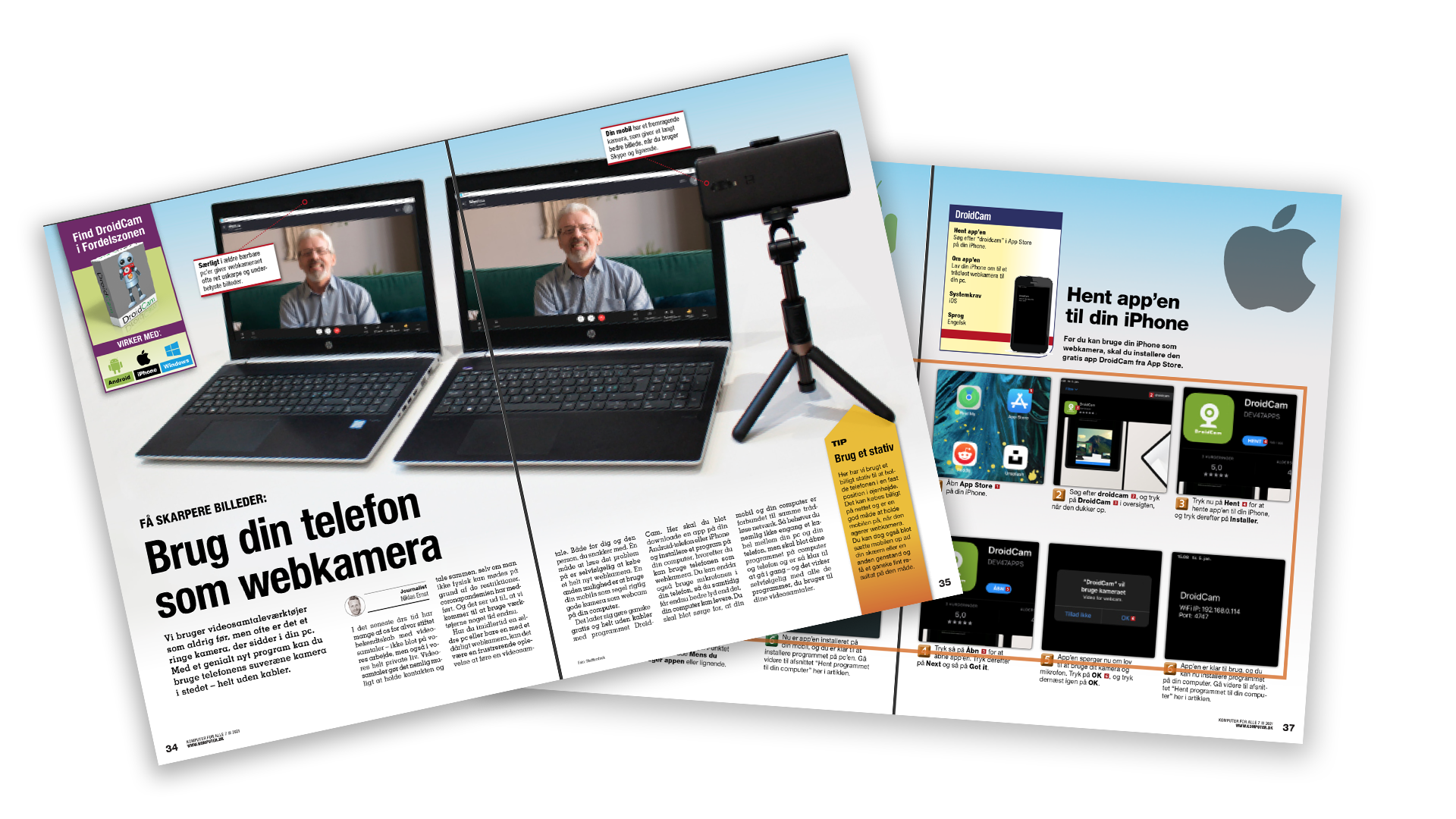 Brug din telefon som webkamera