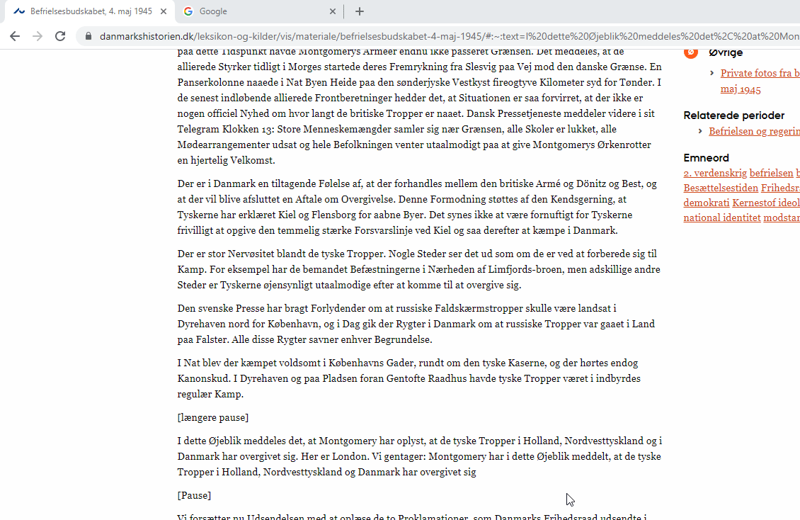 Opret links til tekstbidder