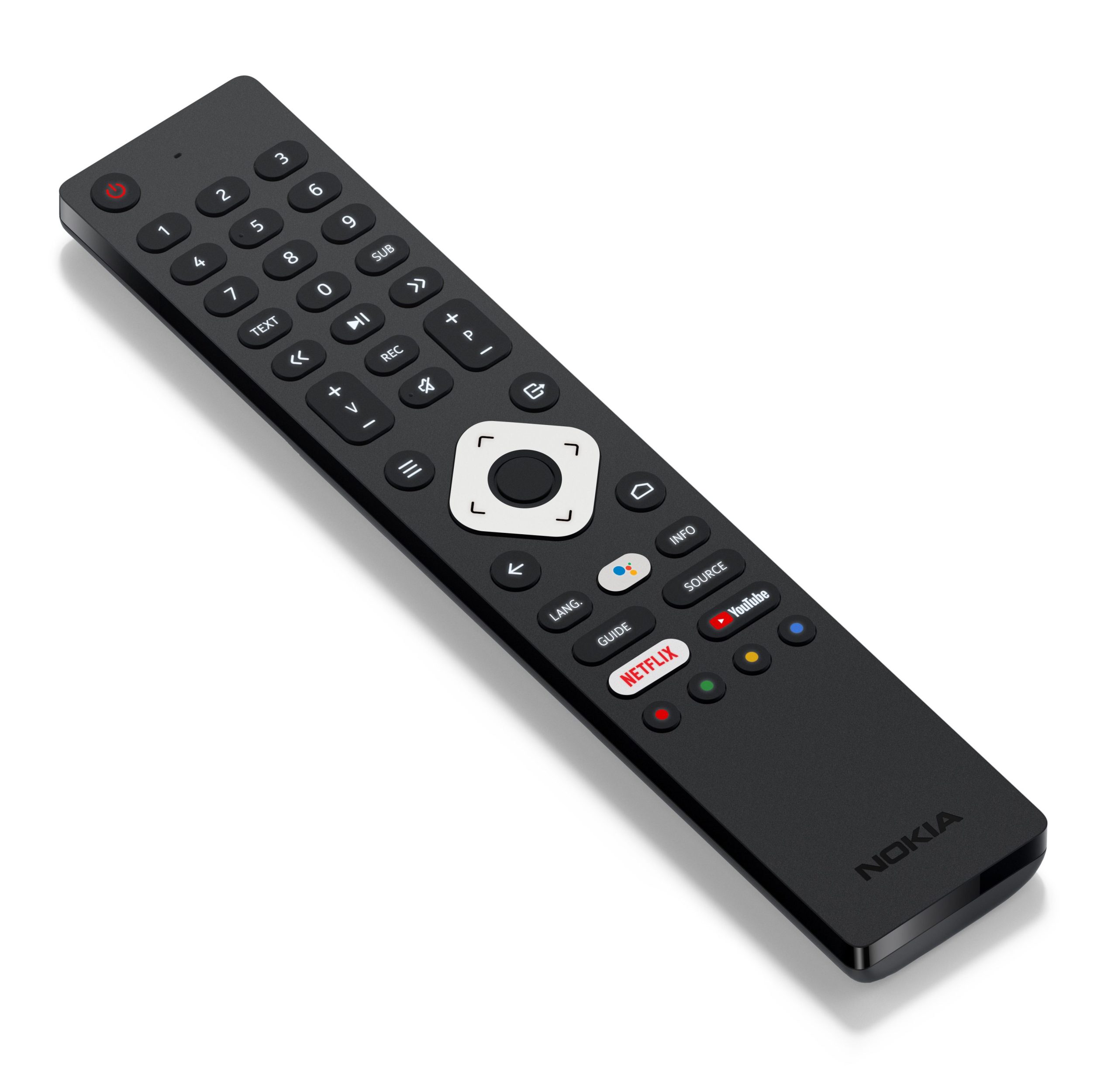 Kaukosäätimessä on oma painike Google Assistantille