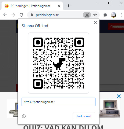 Skapa QR-koder i Chrome.
