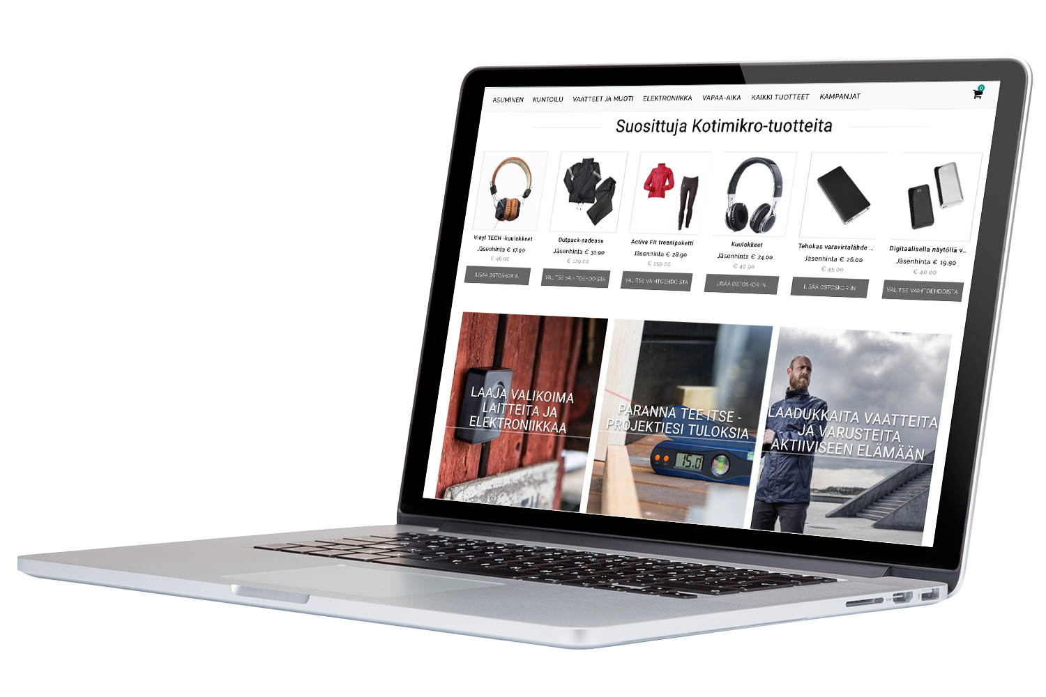 KotiMikron tilaajana saat alennusta MoreShop-verkkokaupasta