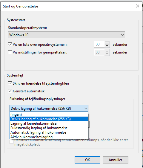 Få Windows til at registrere alle fejl