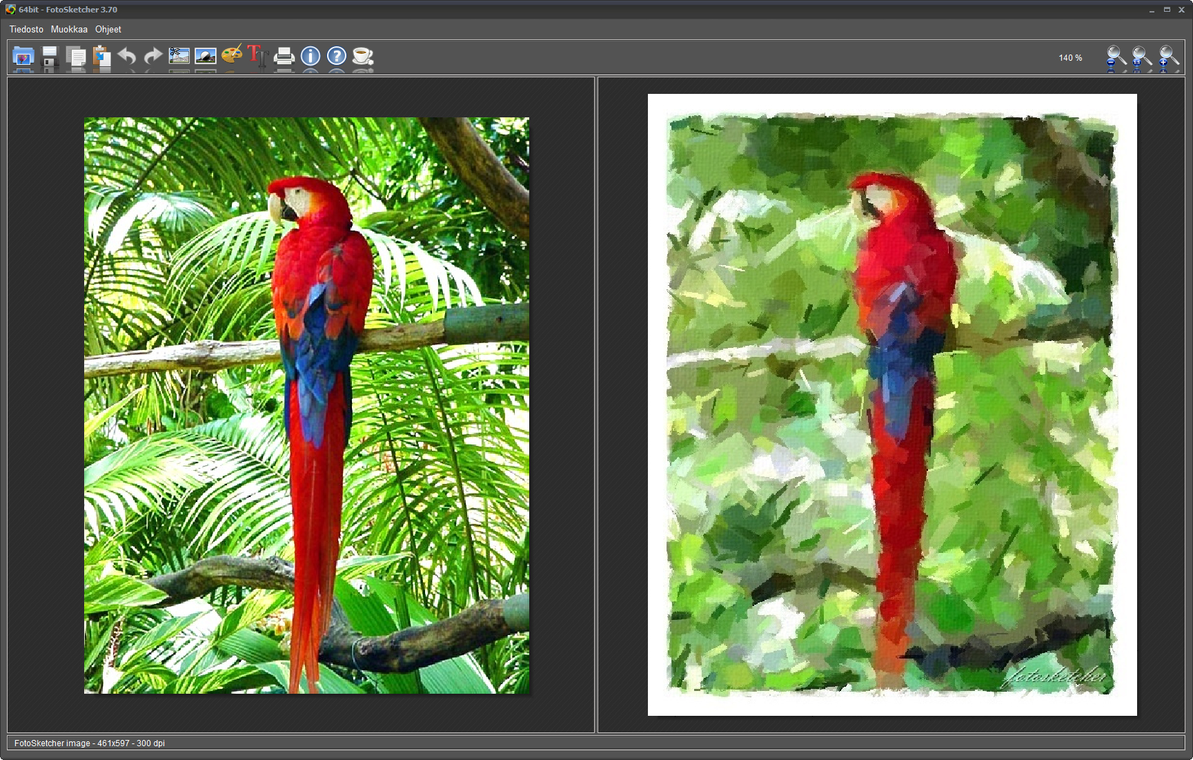 Tee taidetta kuvistasi FotoSketcher-ohjelmalla