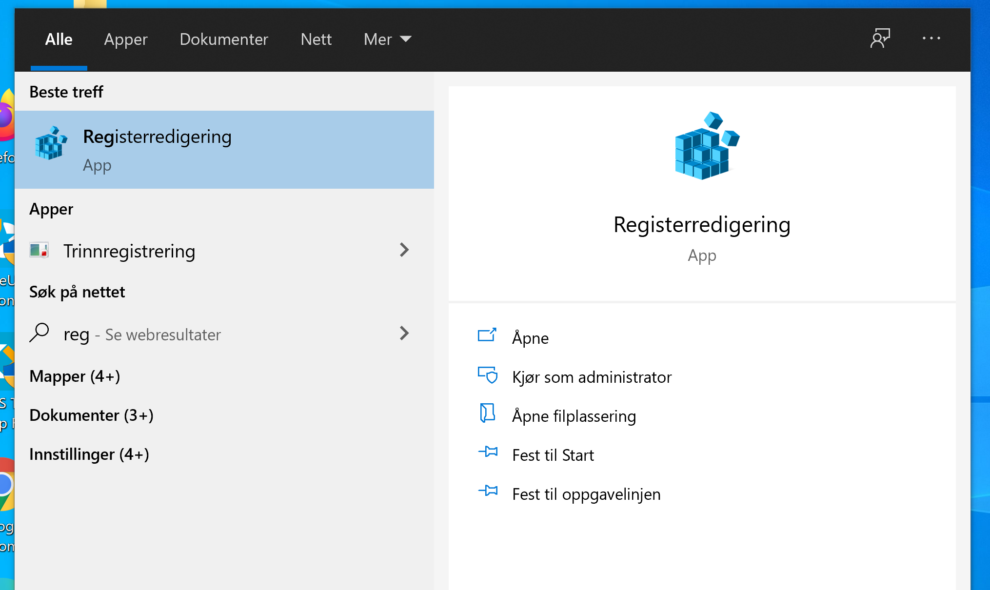 Slik bruker du Windows' Registrerredigering