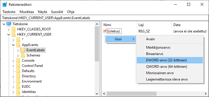 Näin käytät Windowsin Rekisterieditoria