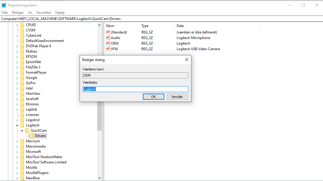 Sådan bruger du Windows' Registreringseditor