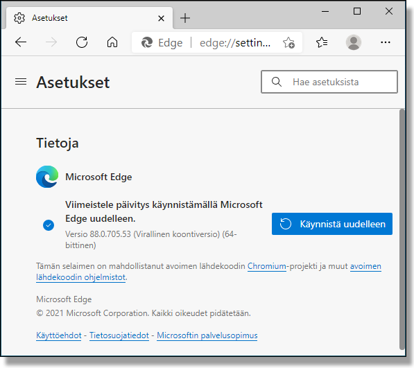 Edgen 88-versio parantaa tietoturvaa