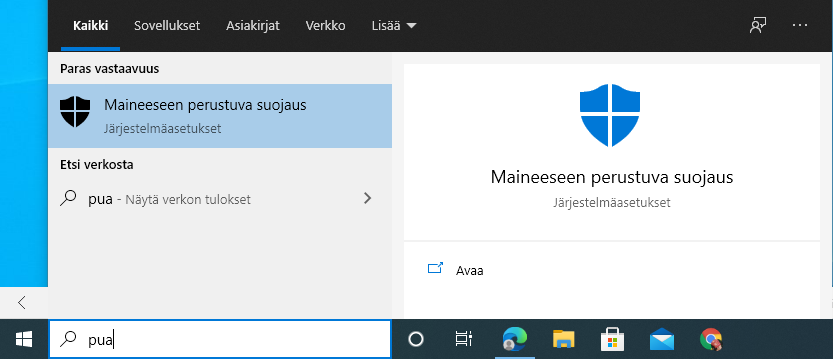 Windows PUA – mahdollisesti ei-toivotut sovellukset