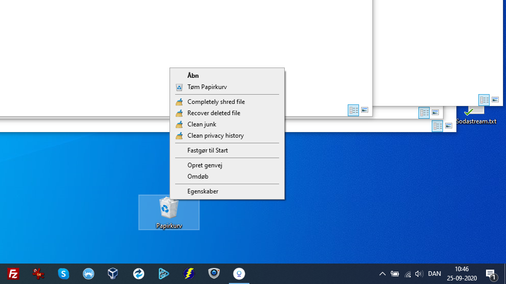 Hvor meget plads må papirkurven optage?