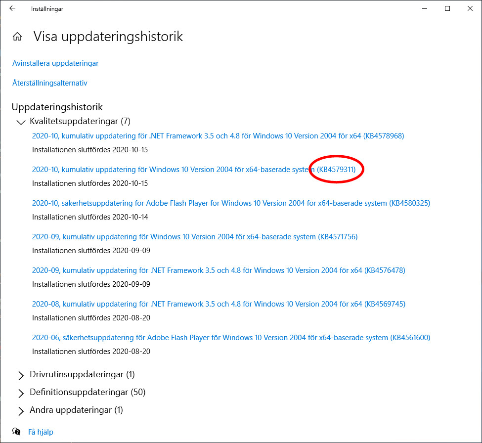 Säkerhetsuppdatering KB4579311 till Windows skyddar mot ny attack.