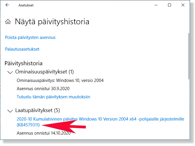Windowsin tietoturvapäivitys KB4579311 korjaa verkkoasetuksissa havaitun haavoittuvuuden.