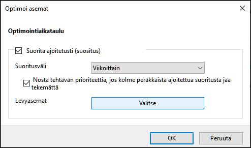 Ota ssd:n automaattinen eheytys pois käytöstä Windows 10:ssä