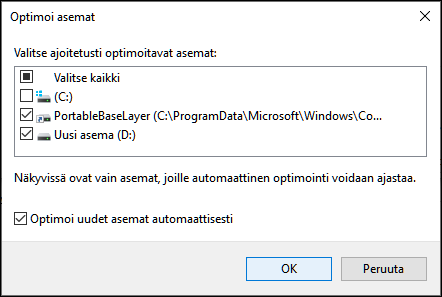 Ota ssd:n automaattinen eheytys pois käytöstä Windows 10:ssä