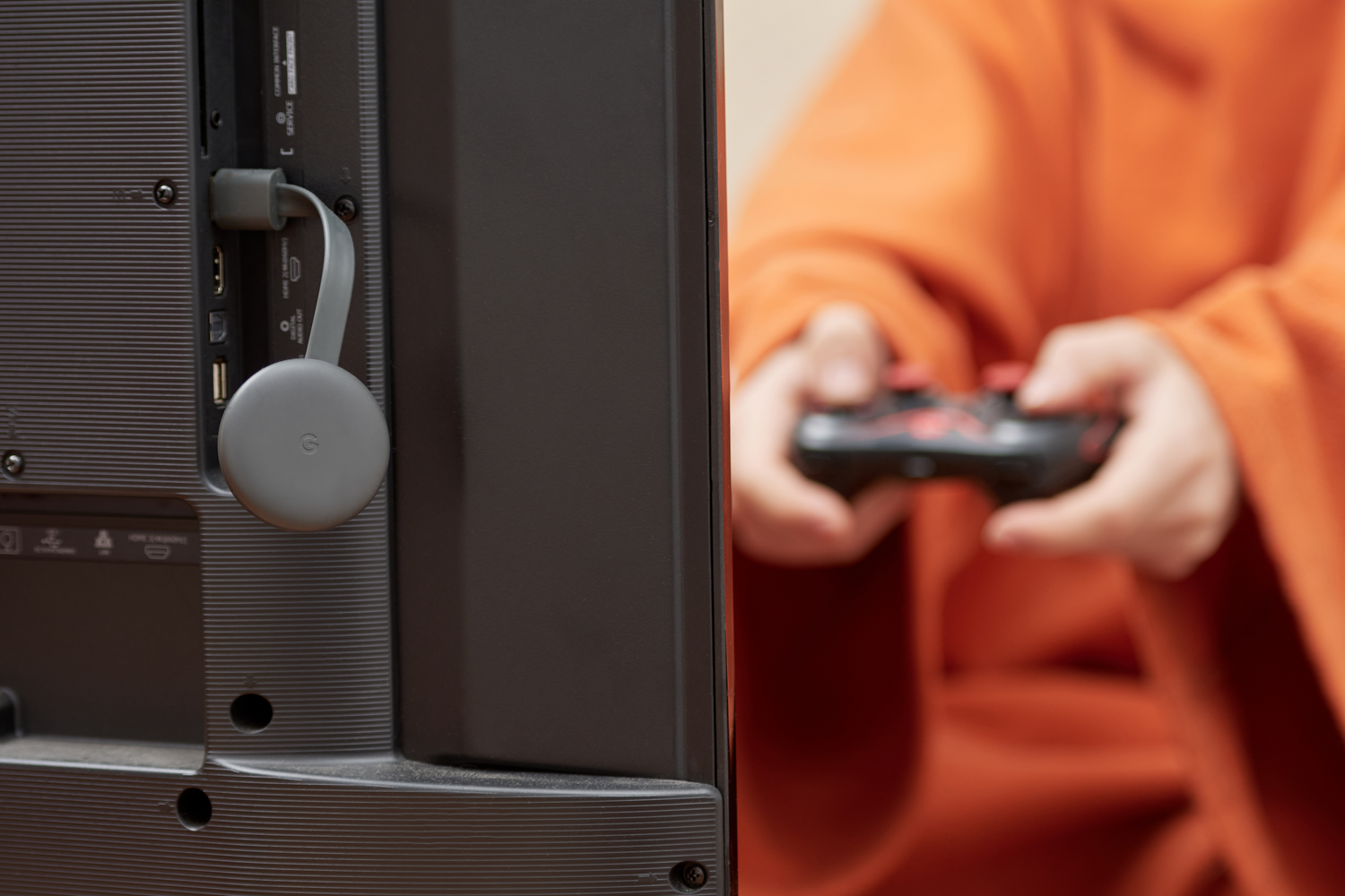 Dataspill på tv-en via Chromecast