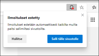 Ilmoitukset estetty