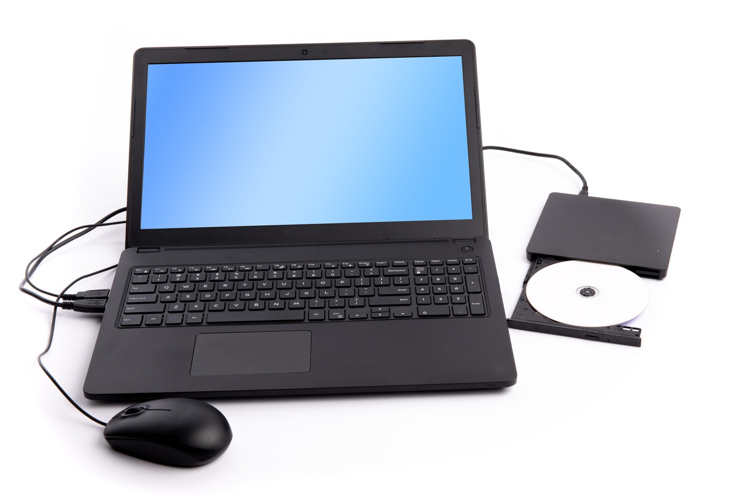 Eksterne dvd-drev til bærbar computer.