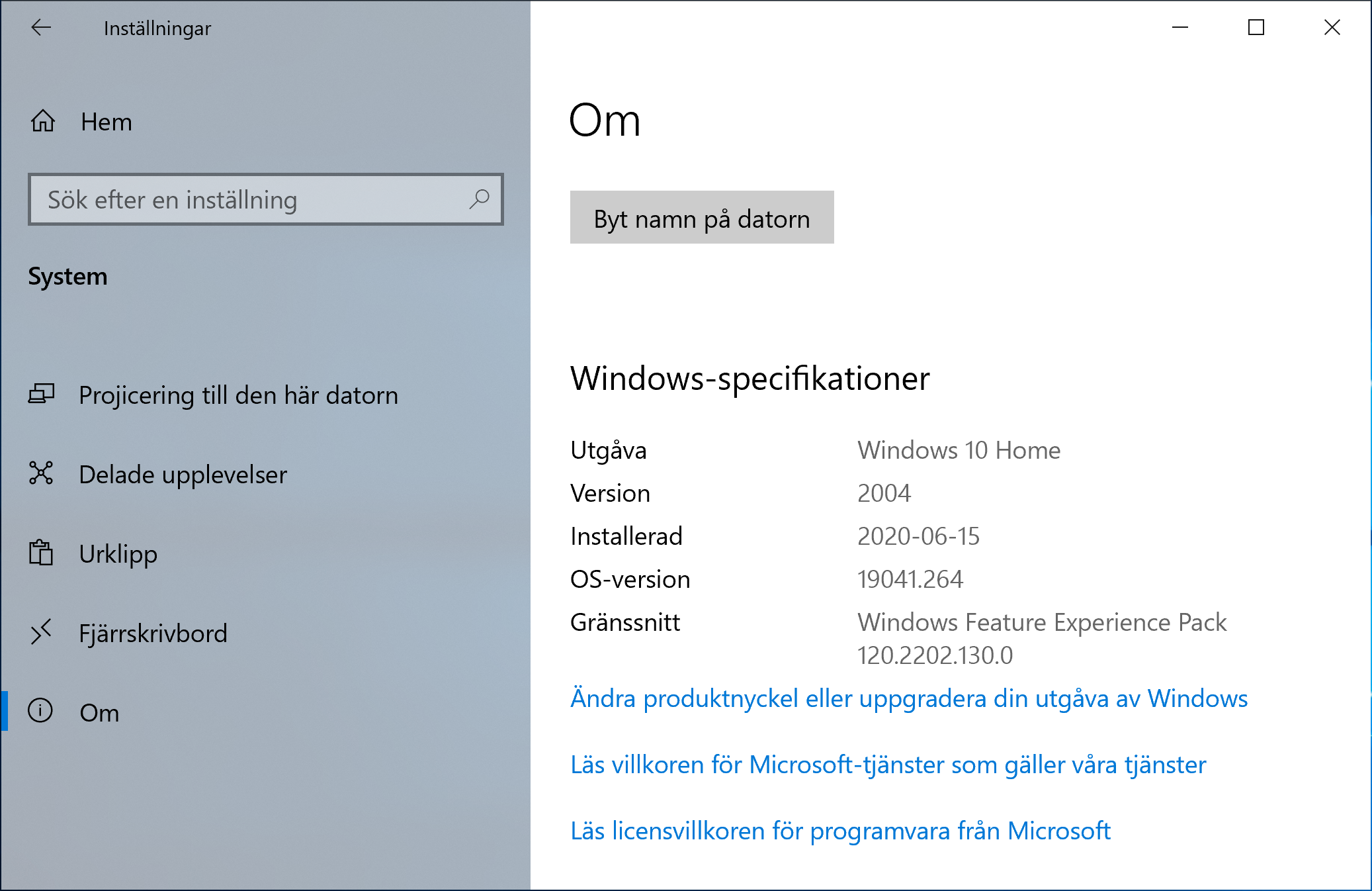 Se Windows 10:s versionsnummer