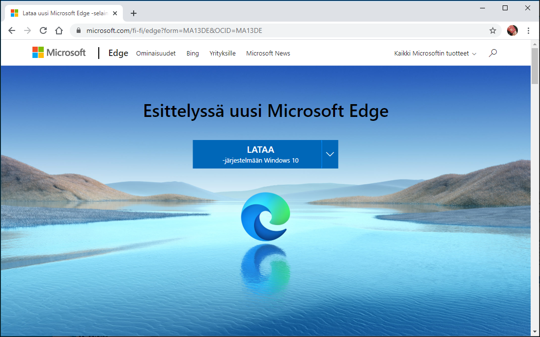 Lataa Microsoft Edge Windows 10:lle