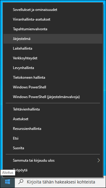 Leikepöytä Windows 10:ssä