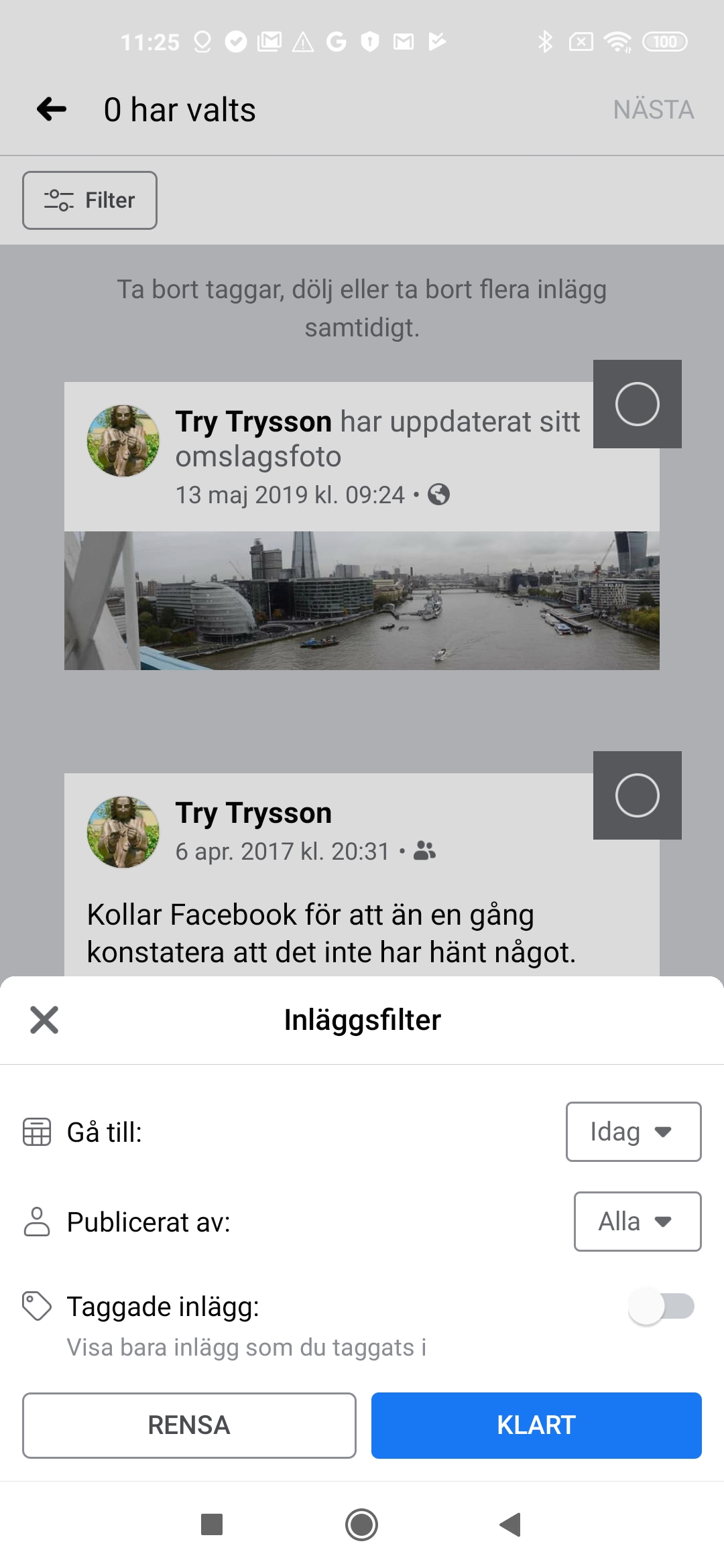 Använd filter på Facebook