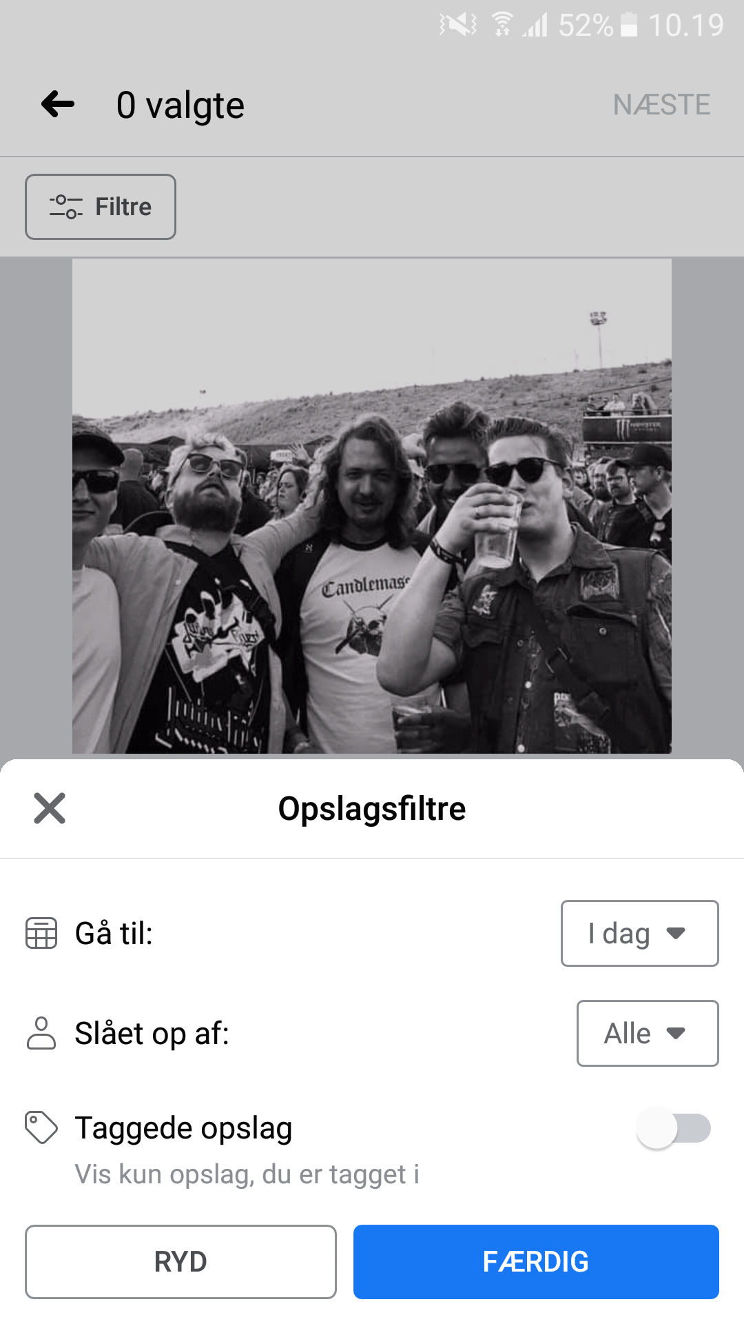 Brug filtre på Facebook
