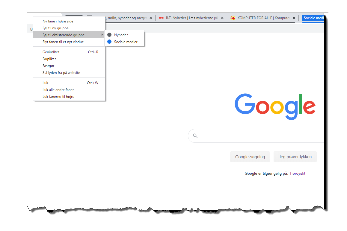 Nå kan du samle faner i grupper og få bedre oversikt i Google Chrome.