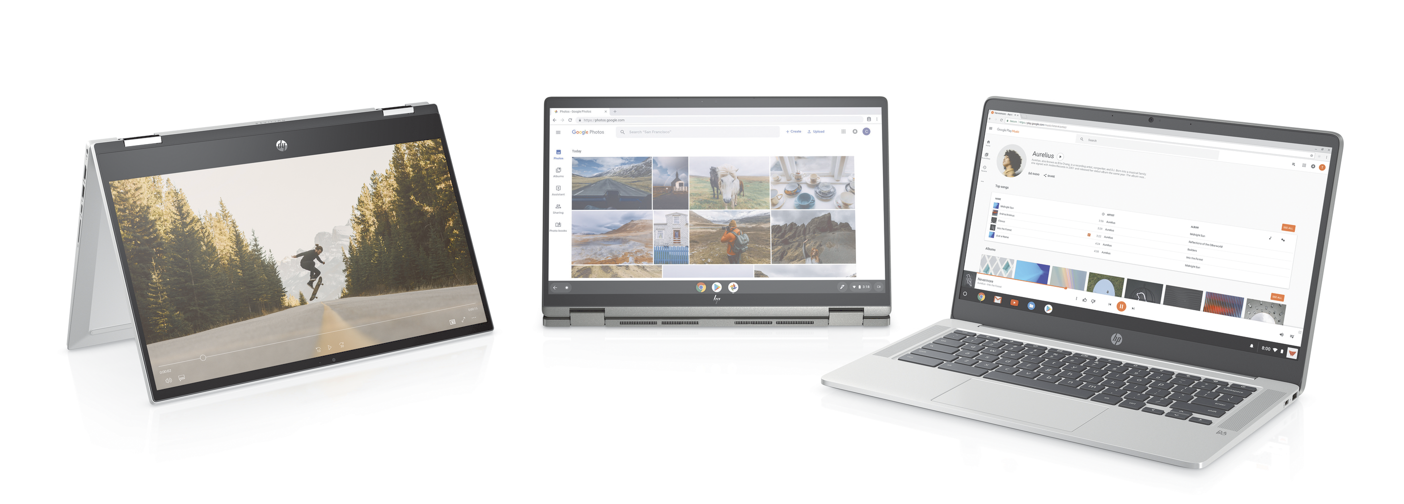 Kääntyvän kosketusnäytön ansiosta x360-hybridiä voi käyttää myös tabletin tavoin.