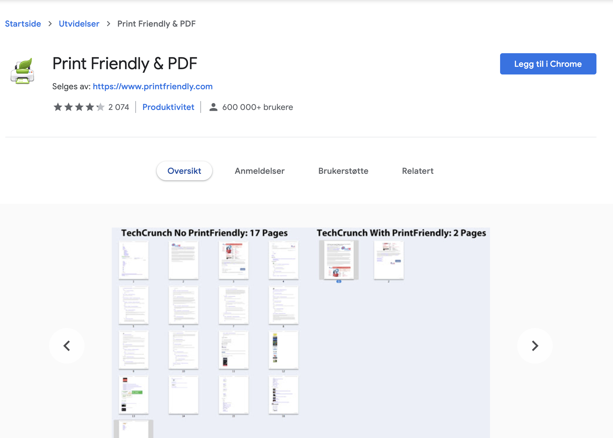 Extensions i Google Chrome