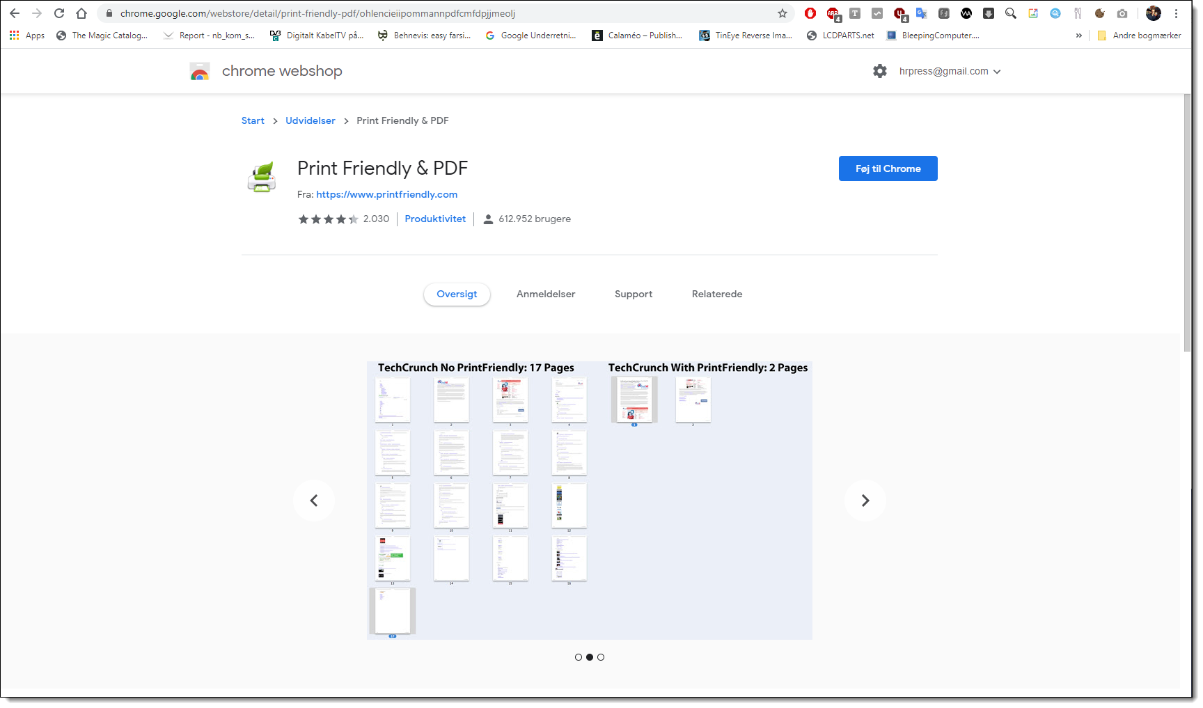 Extensions i Google Chrome