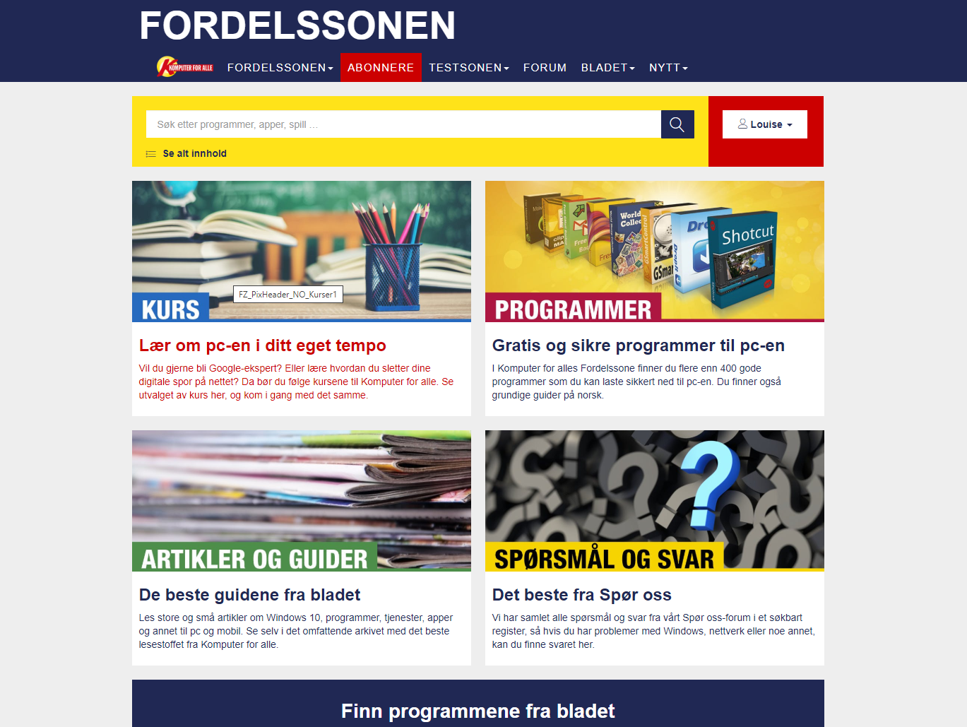 Komputer for alles Fordelssone