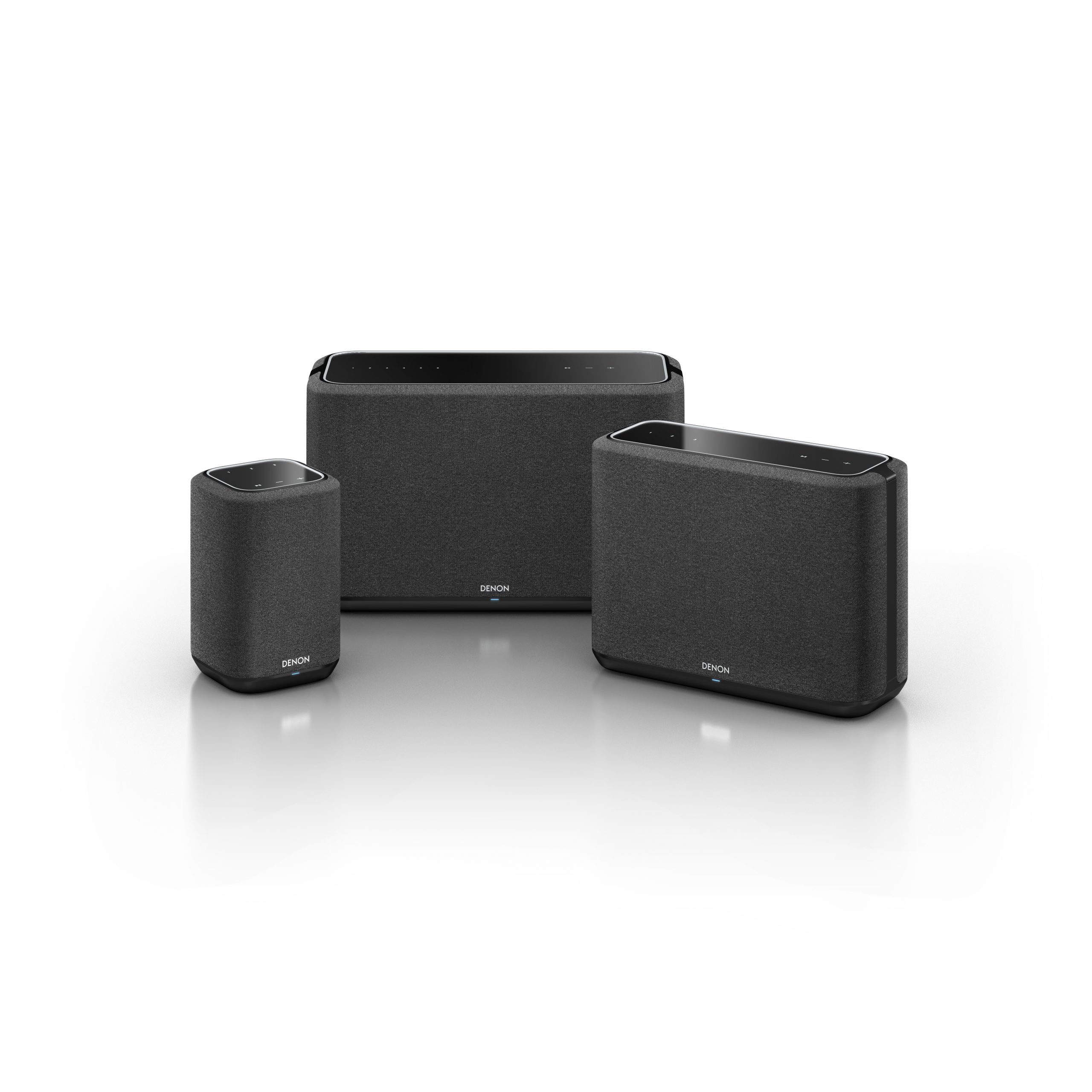 Denon Home 150, Denon Home 350 og Denon Home 250.